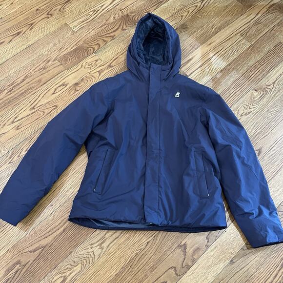 K-Way Other - K-WAY Jack Ripstop Marmotta Full‎ Zip Fleece Lined Jacket Navy Blue Size XL